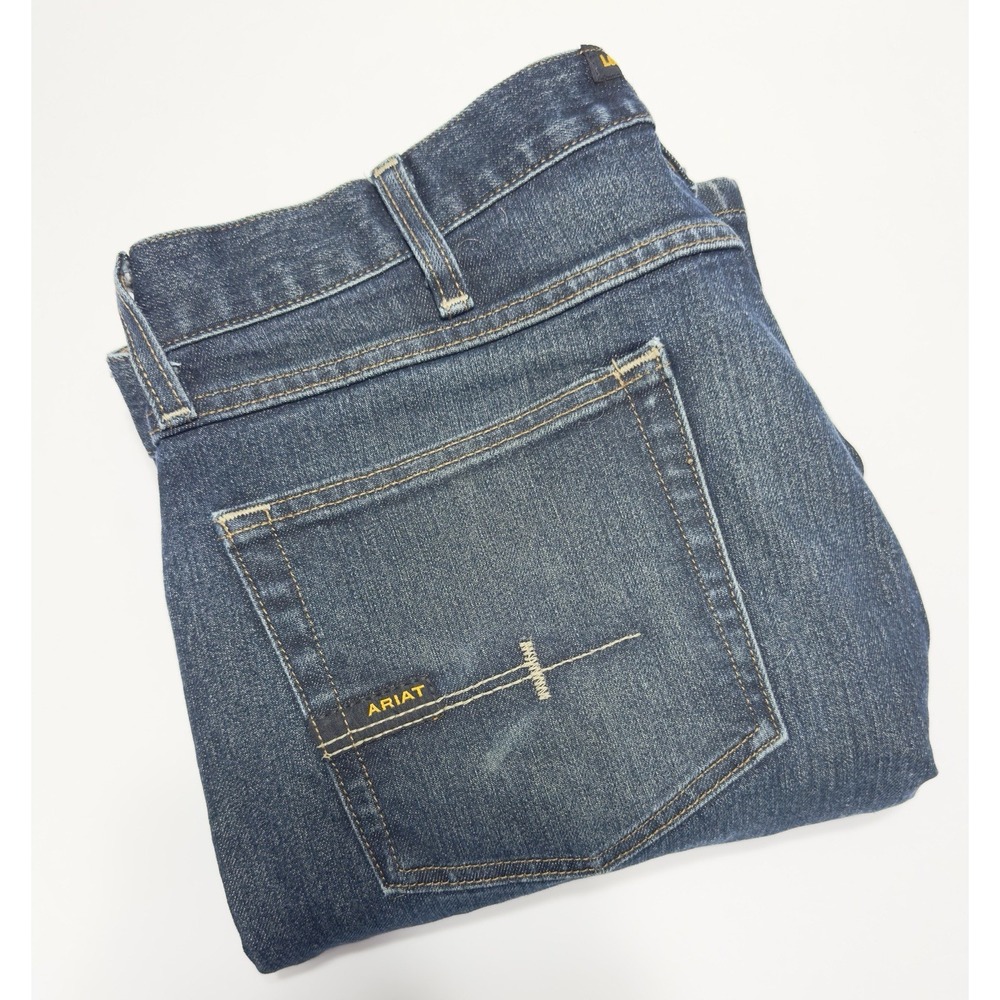 Ariat M5 Rebar Straight Leg Jeans Men's 35x30 Denim Cowboy Work Rodeo Dark Wash